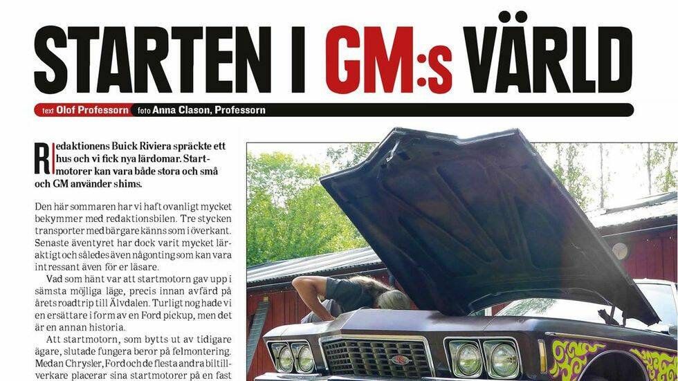 Starten i GM:s värld