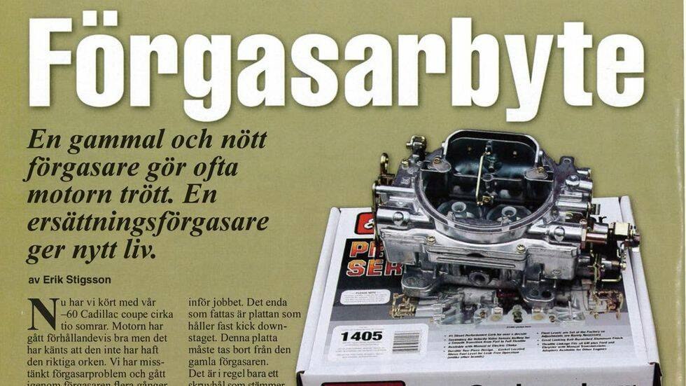 Förgasarbyte