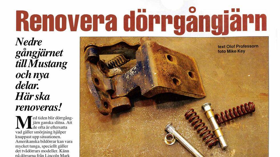 Renovera dörrgångjärn