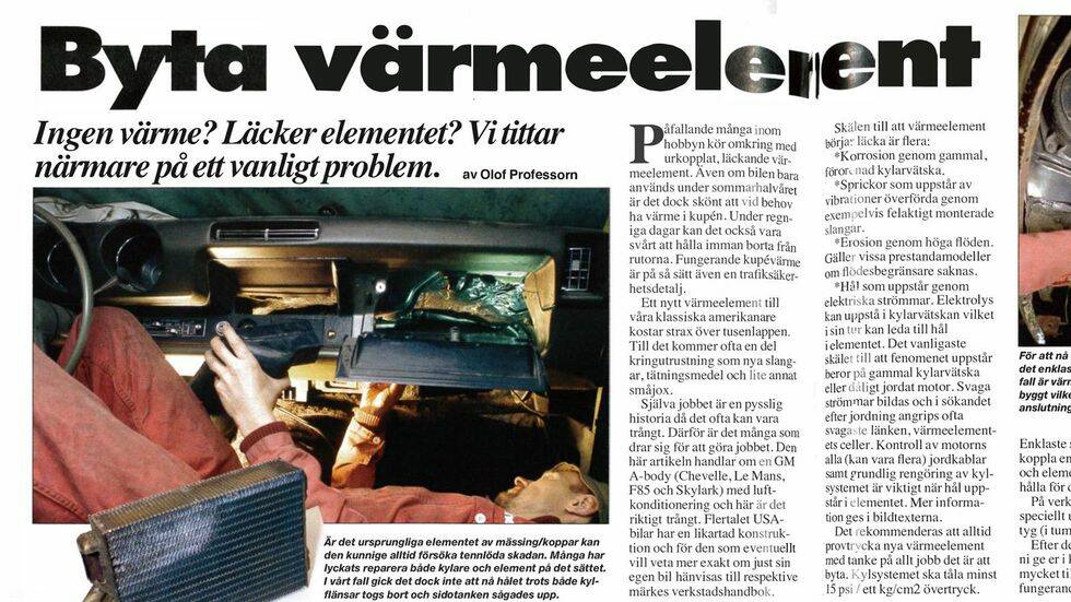 Byta värmeelement