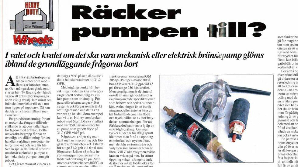 Räcker pumpen till?