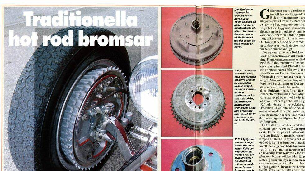 Traditionella hot rod-bromsar