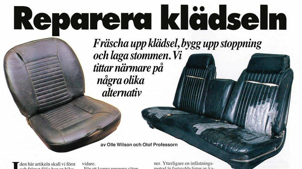 Reparera klädseln